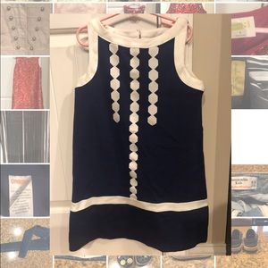 Girls Gymboree Navy A line shift dress.